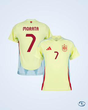 Spain Away Player Number Shirt 2024-2025 Fan Version (Official Printing)