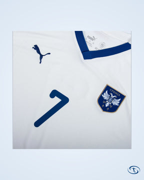 Serbia Away Vlahović 7 Shirt 2024-2025 (Official Printing) - Men's