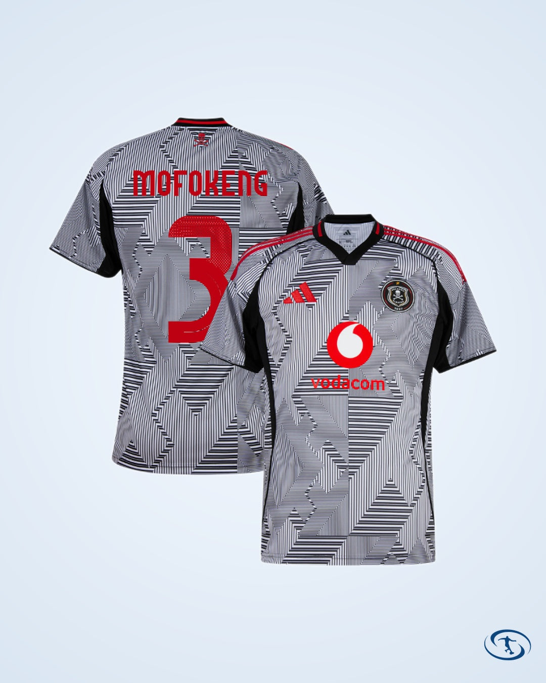 Orlando Pirates Away Shirt 2025-2026 (Retro Fan Style Printing) - Men's