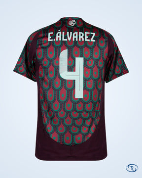 Mexico Home Authentic E.Álvarez 4 Jersey 2024-2025 (Official Printing) - Men's