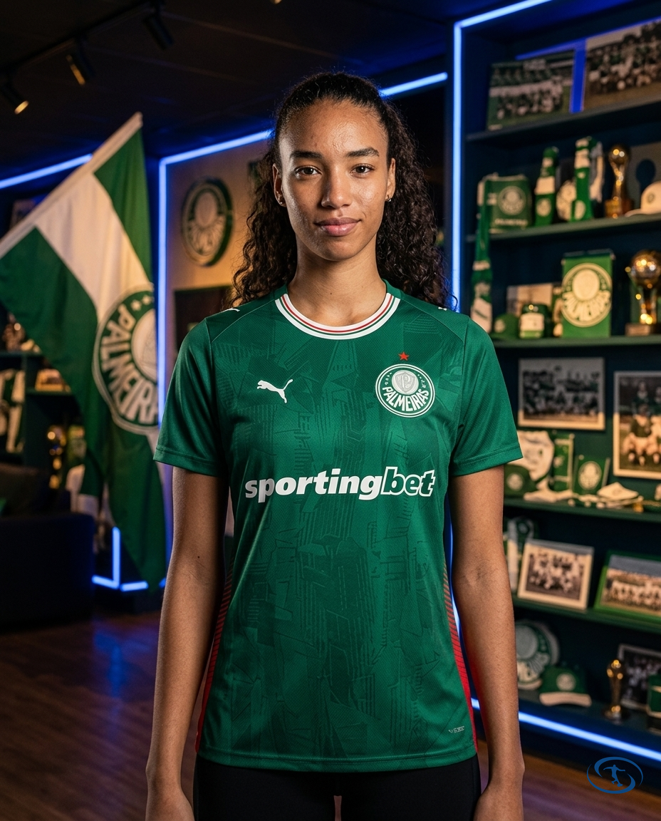 Camisa Palmeiras Home 2026/27 - Torcedor Puma Feminina - Verde - Front View | Sant Sport