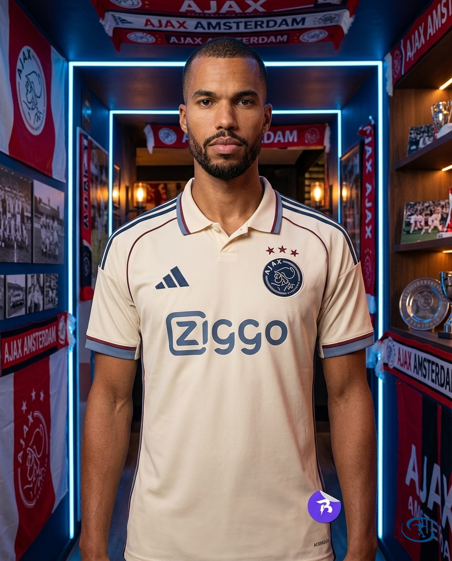 Camisa Ajax Third 25/26 - Torcedor Adidas Masculino - Off White - Front View | Sant Sport
