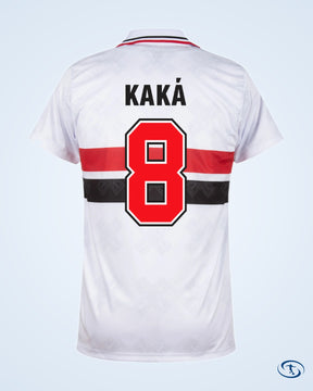 Sao Paulo Retro Home Kaká 8 Shirt 1994 (Retro Flex Printing) - Men's