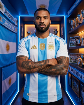 Camisa Seleção Argentina Copa América Home 24/25 - Torcedor Adidas Masculino - Azul e Branco - Side View | Sant Sport
