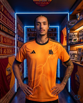Camisa AS Roma Away 2025/26 - Torcedor Adidas Masculino - Laranja - Front View | Sant Sport