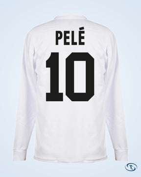 Santos Retro Home L/S Pelé 10 Shirt 1963 (Retro Flock Printing) - Men's