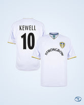 Score Draw Leeds United Retro Home Shirt 2000-2002 Fan Version (Retro Flex Printing)