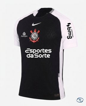 Corinthians Jersey Away w/ Sponsors 2025/26 Player Version Nike Men's - Black - Packshot | Sant Sport