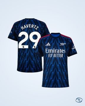 Arsenal Away Player Number Shirt 2025-2026 (Player Version) - Men's