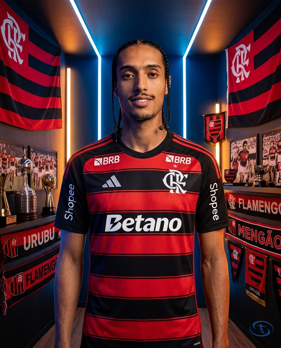 Camisa Flamengo C/ Patrocínios Home 2025/26 Torcedor Adidas Masculino - Vermelho - Front View | Sant Sport