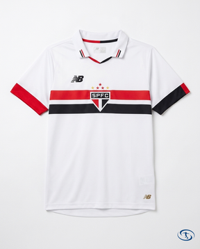 Sao Paulo FC Kids Kit Home 2024 - New Balance - White - Packshot | Sant Sport