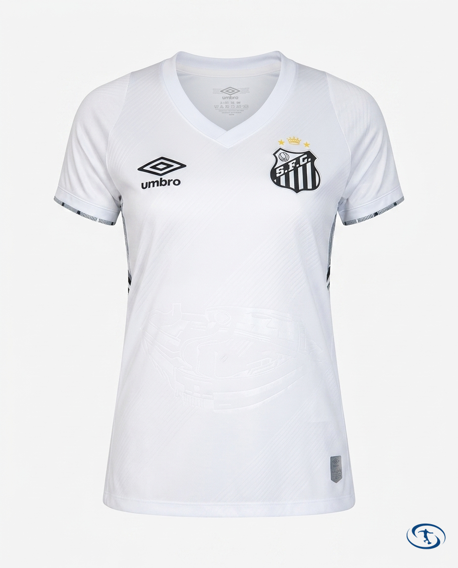 Santos Jersey Home 2025/26 - Umbro Women's - White - Packshot | Sant Sport