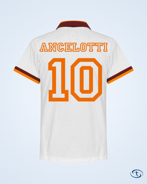 AS Roma Away Pruzzo 9 Retro Shirt 1980-1981 (Retro Flock Printing) - Men's