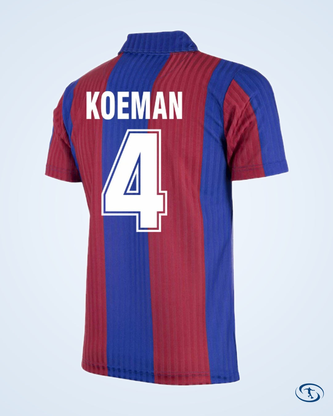 Barcelona Home Koeman 4 Retro Shirt 1990-1992 (Retro Flock Printing) - Men's