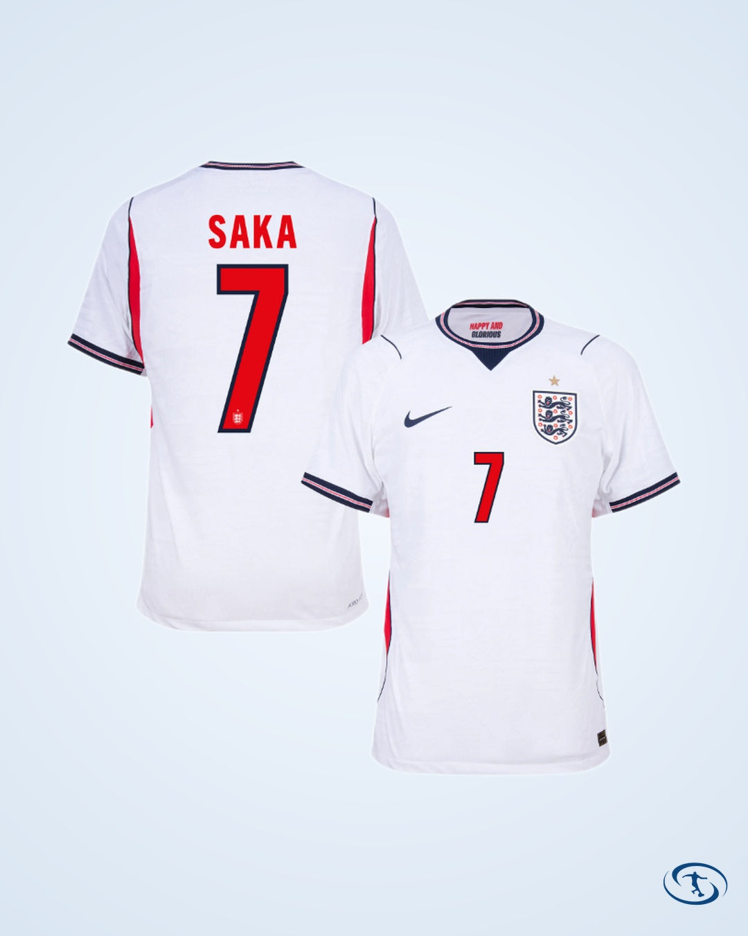 England Home Player Number Shirt 2026-2027 (Player Version) - Men's