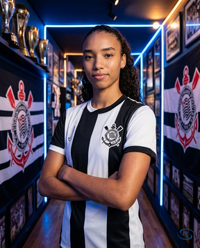 Corinthians III Jersey 2024/25 - Women's Nike - Black e branco - Side View | Sant Sport