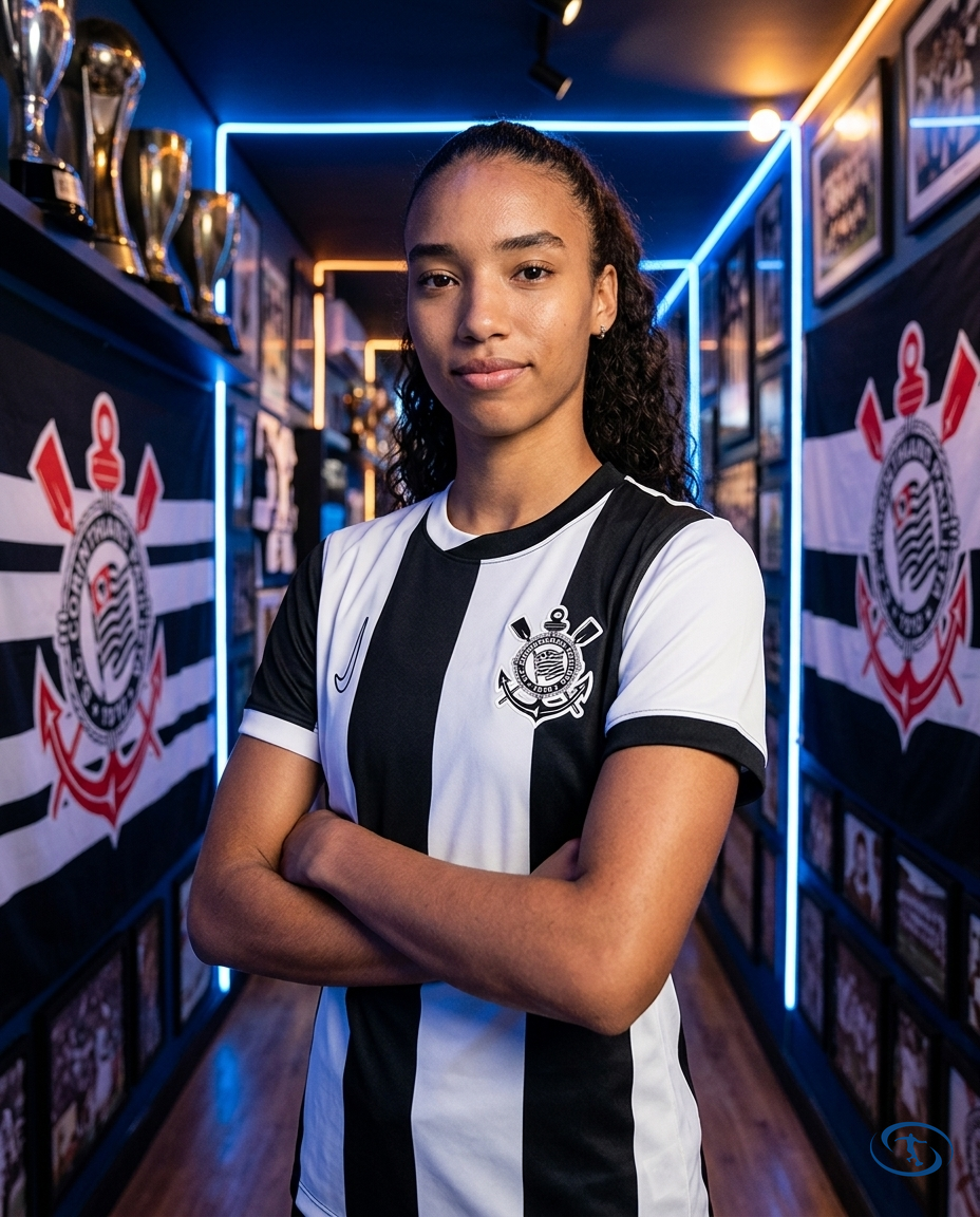 Corinthians III Jersey 2024/25 - Women's Nike - Black e branco - Side View | Sant Sport