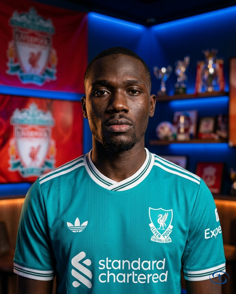 Camisa Liverpool Third 25/26 Jogador Adidas Masculino - Verde - Badge Close-Up | Sant Sport
