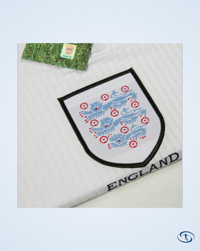 Score Draw England Home Retro Shirt World Cup Finals 1998 (Retro Flex Printing) - Men's