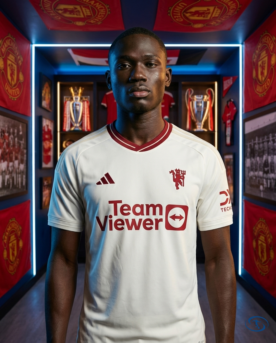 Camisa Manchester United Third 23/24 - Torcedor Adidas Masculino - Branco e Vermelho - Front View | Sant Sport