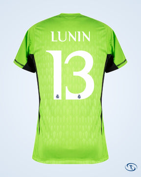 Real Madrid Home Lunin 13 GK Shirt 2023-2024 (Official Cup Printing) - Men's