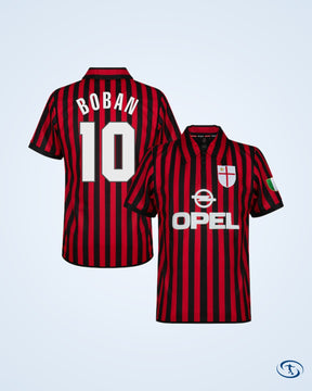 AC Milan Retro Centenary Shirt 1999-2000 (Retro Flex Printing)