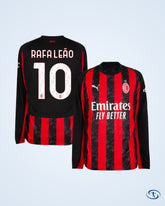 AC Milan Home L/S Player Number Shirt 2025-2026 (Official Printing) - Men's