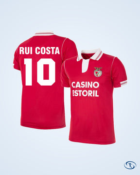 S.L. Benfica Home Player Number Retro Shirt 1992-1993 (Retro Flock Printing) - Men's