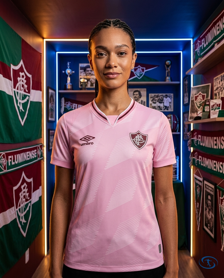Camisa Fluminense 2024/25 - Feminina Umbro - Rosa - Front View | Sant Sport