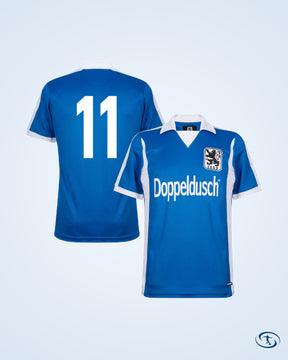 1860 Munich Retro Home No.10 Shirt 1980-1981 (Retro Flock Printing) - Men's