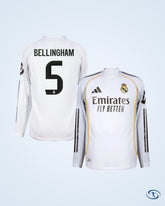 Real Madrid Authentic Home L/S Shirt 2025-2026 Player Version (Official Printing)