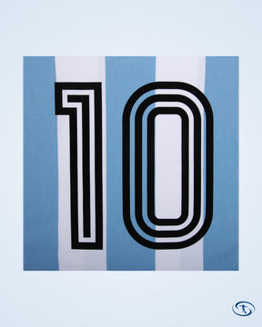 Argentina Home Retro No.10 (Kempes) Shirt 1978 (Retro Flock Printing) - Men's