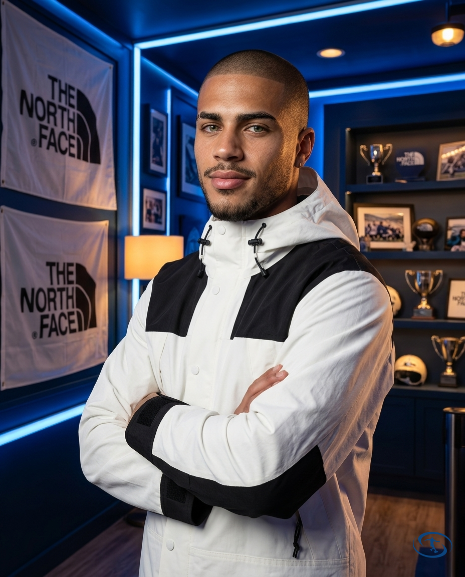 The North Face Men's - White e Preto Windbreaker - Side View | Sant Sport