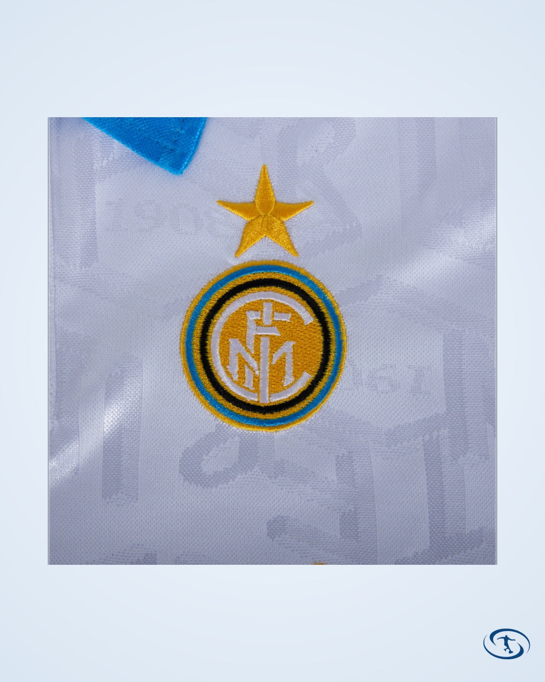 Inter Milan Away No.10 (Bergkamp) Retro Shirt 1993-1994 (Retro Flock Printing) - Men's