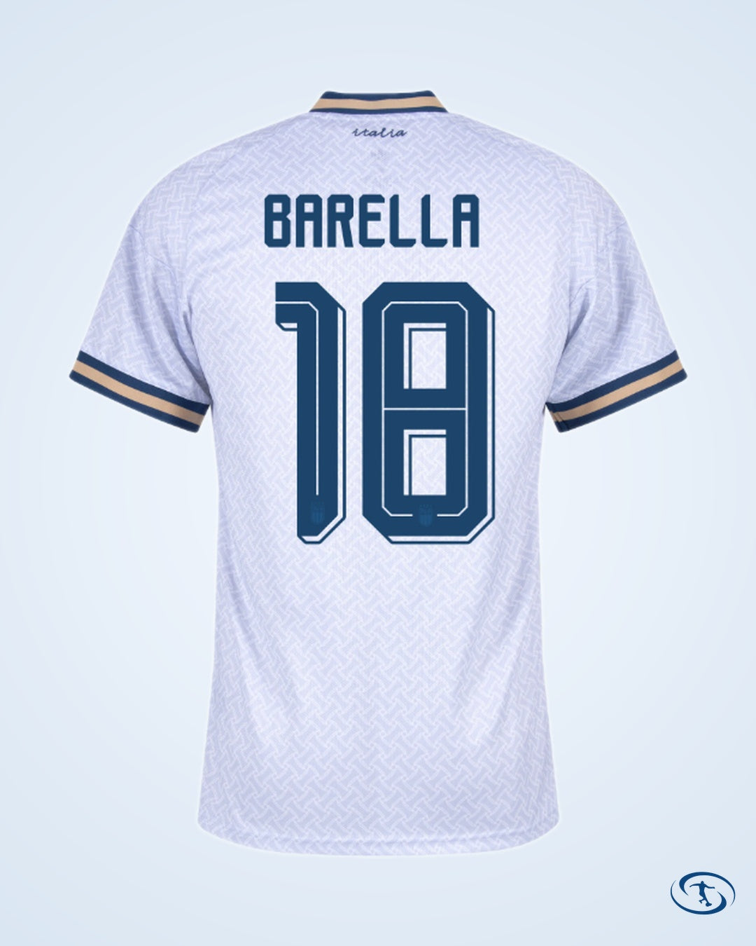 Italy Away Barella 18 Shirt 2026-2027 Fan Version(Official Printing)