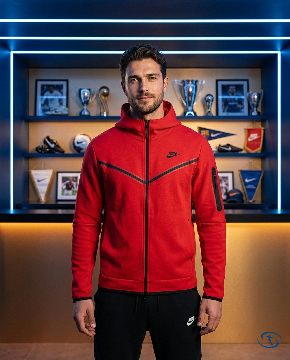 Tech Fleece Nike - Red Kit - Front View | Sant Sport