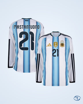 Argentina Authentic Home L/S Mastantuono 21 Shirt 2026-2027 (Official Printing) - Men's | Sant Sport