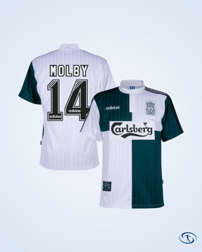 Liverpool Reissue Away 1995-1996 ( Retro Flock Printing)