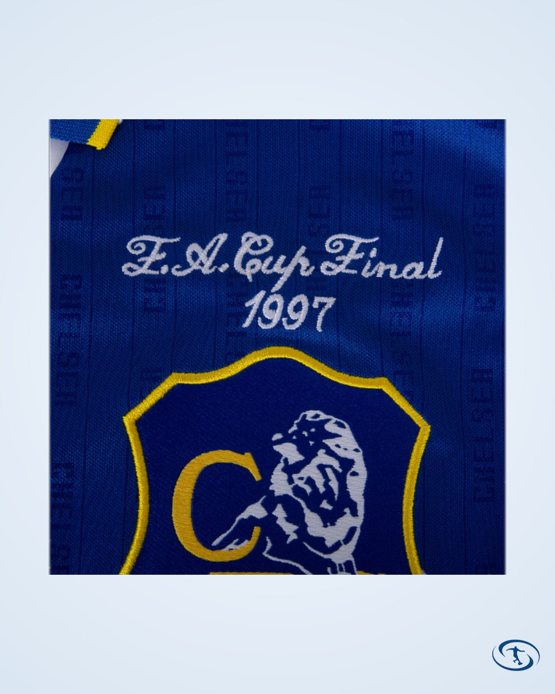 Score Draw Chelsea Home Retro Shirt FA Cup Final 1997 (Retro Flock Printing) - Men's