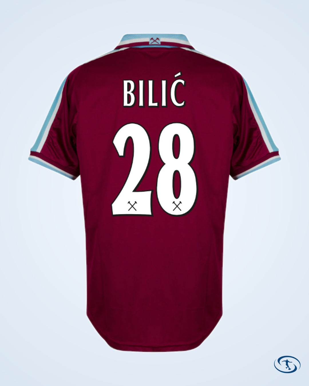 Score Draw West Ham Utd Home Retro Shirt 1999-2001 (Retro Flex Printing) - Men's