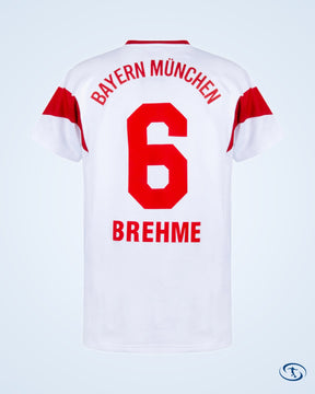 FC Bayern Munich Brehme 6 Retro Shirt 1987-88 (Retro Flock Printing) - Men's