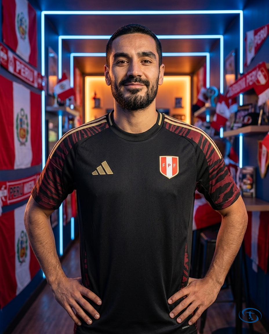 Camisa Seleção Peru Away Copa América 24/25 - Torcedor Adidas Masculino - Preto - Front View | Sant Sport