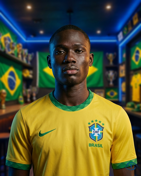 Camisa Seleção Brasileira I 20/21 Torcedor Nike Masculina - Amarelo e Verde - Badge Close-Up | Sant Sport