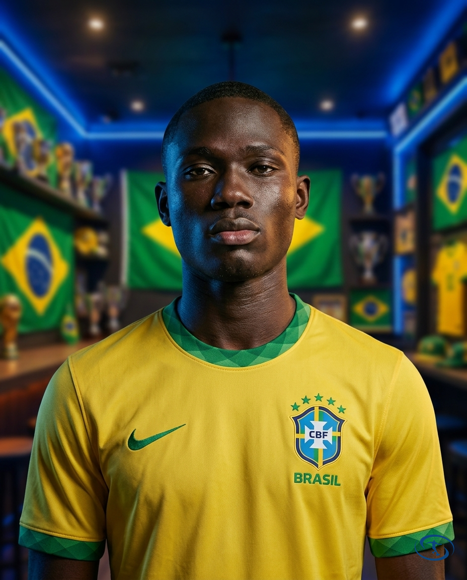 Camisa Seleção Brasileira I 20/21 Torcedor Nike Masculina - Amarelo e Verde - Badge Close-Up | Sant Sport