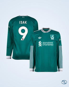 Liverpool Authentic 3rd L/S Isak 9 Shirt 2025-2026 Player Version (Premier League)