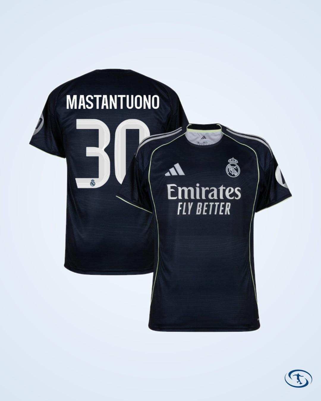 Real Madrid Away Mastantuono 30 Shirt 2025-2026 (Cup Style Printing) - Men's | Sant Sport