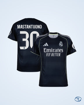 Real Madrid Away Mastantuono 30 Shirt 2025-2026 (Cup Style Printing) - Men's | Sant Sport
