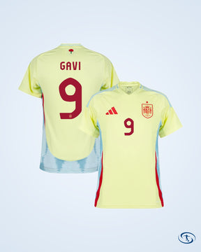 Spain Away Player Number Shirt 2024-2025 Fan Version (Official Printing)