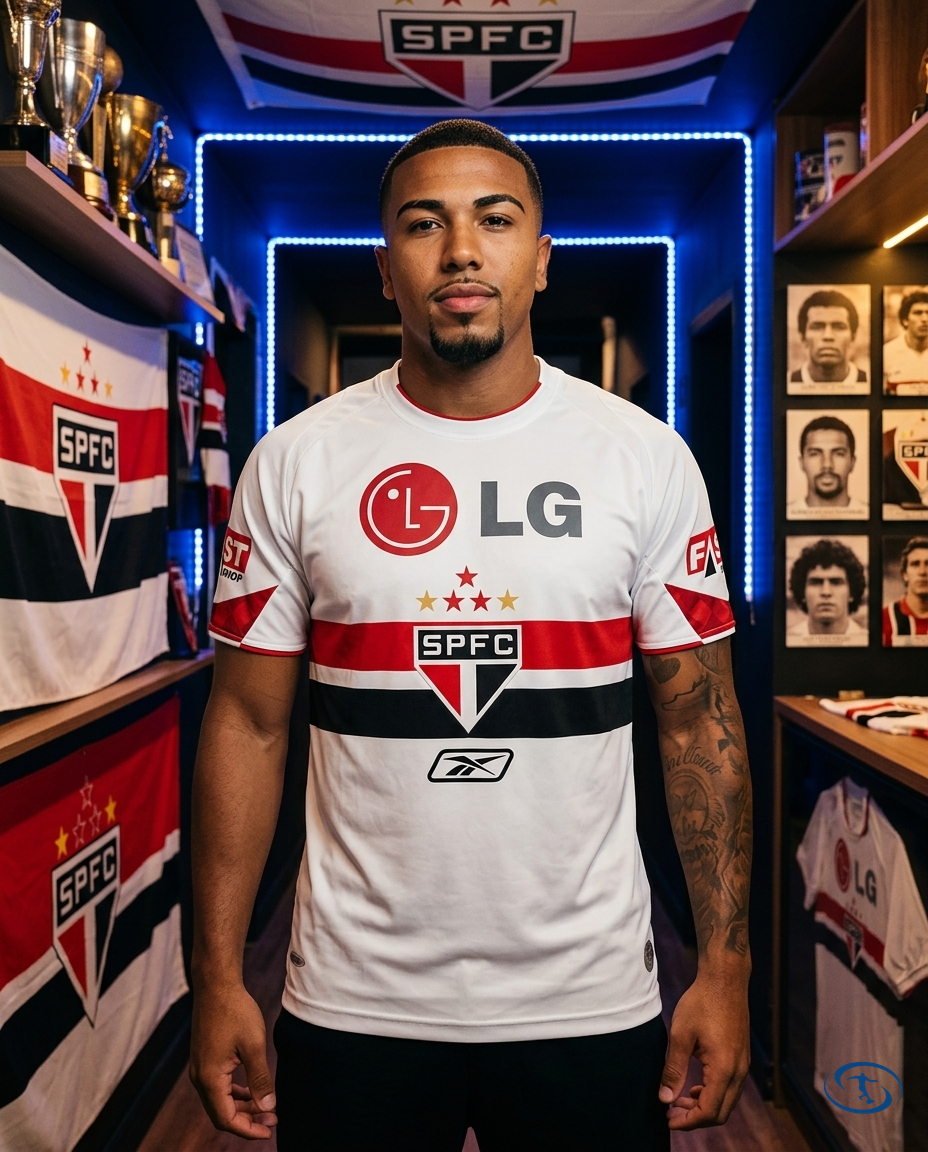 Sao Paulo FC Jersey Home Retro 2006/07 Reebok Men's - White - Front View | Sant Sport
