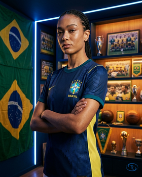 Camisa Brasil Away II 2026/27 Torcedor Nike Feminina - Azul - Side View | Sant Sport
